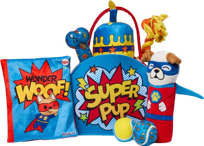 Frisco bolsa de celebración súper perros set de 7 juguetes