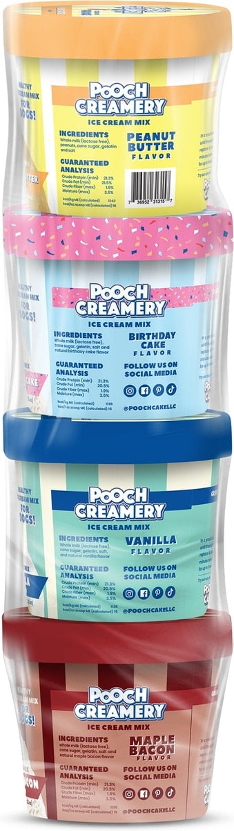 Sobres de mezcla para helado Pooch Creamery