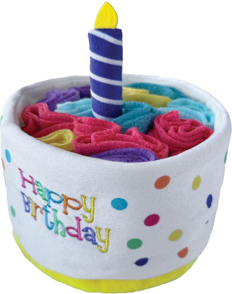 fouFIT Hide n Seek queque de cumpleaños juguete snuffle para perro