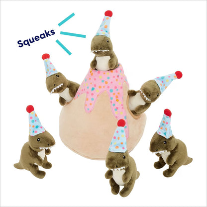 Frisco Birthday Volcano & Dinosaurs - Juguete rompecabezas para perro